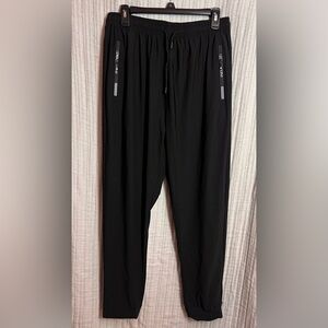 Men's Black Joggers with Reflective Stripes